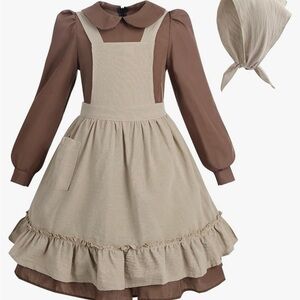 Kids theatre costume orphan, maid, old time